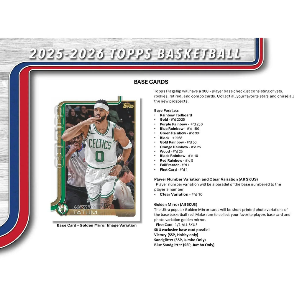 2025-26 Topps Basketball Hobby Jumbo 8-Box Case (Ships Sealed Only)