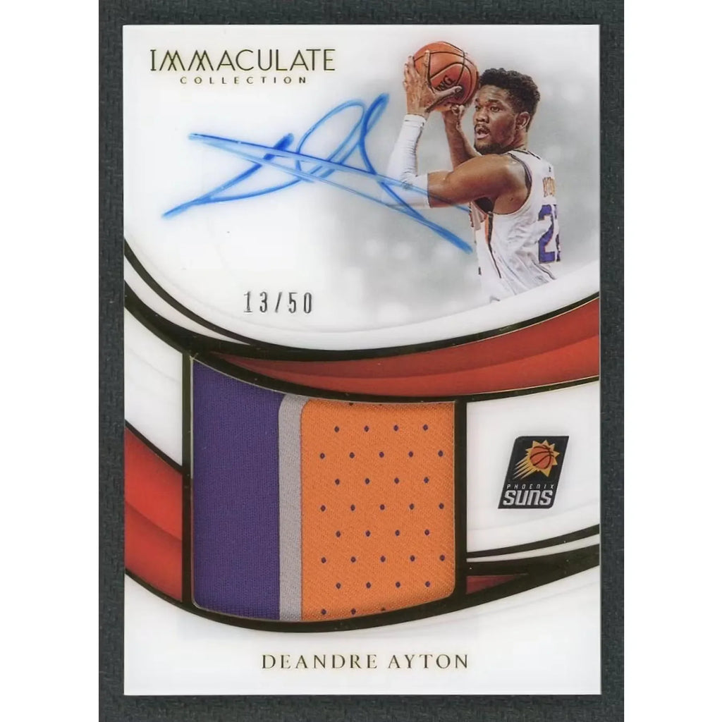DeAndre Ayton Signed 2018-19 Panini Immaculate Rookie Card | Premium Patch Auto/50