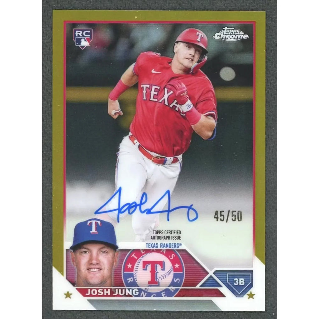 Josh Jung 2023 Topps Chrome Gold Rookie Auto |/50