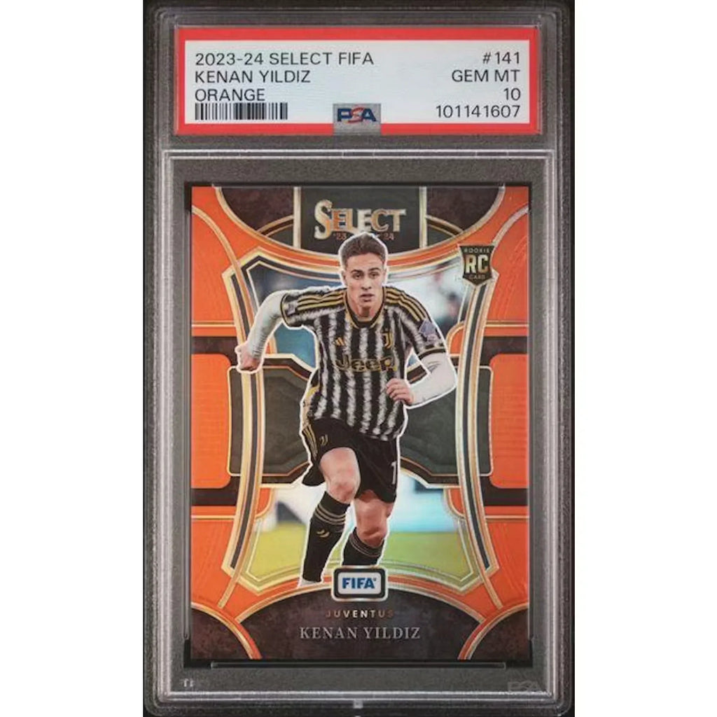 Kenan Yildiz 2023-24 Panini Select Orange/49 | PSA 10