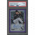 Garrett Crochet Signed 2020 Bowman Chrome Draft Rookie #224 Card | Purple Refractor PSA 9