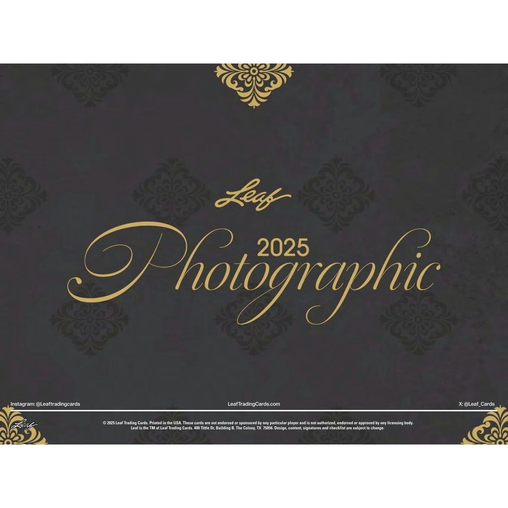 2025 Leaf Photographic Hobby 10 Box Case (Ships Sealed Only)