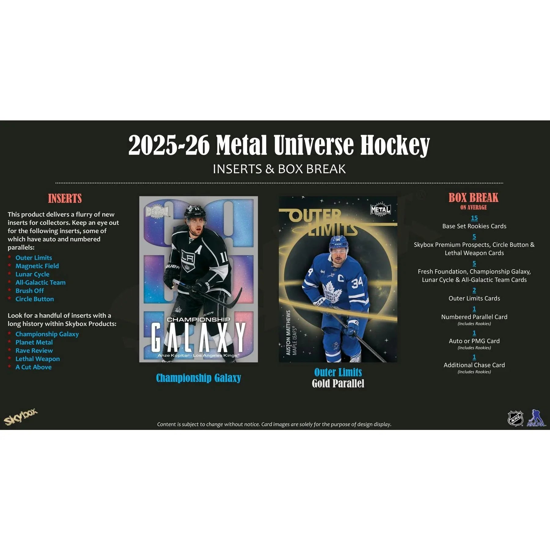 2025 26 Upper Deck Skybox Metal Universe Hockey Hobby Box (Ships Sealed Only)