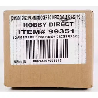 2021-22 Panini Impeccable Premier League Soccer 3-Box Hobby Case (Ships Sealed Only)
