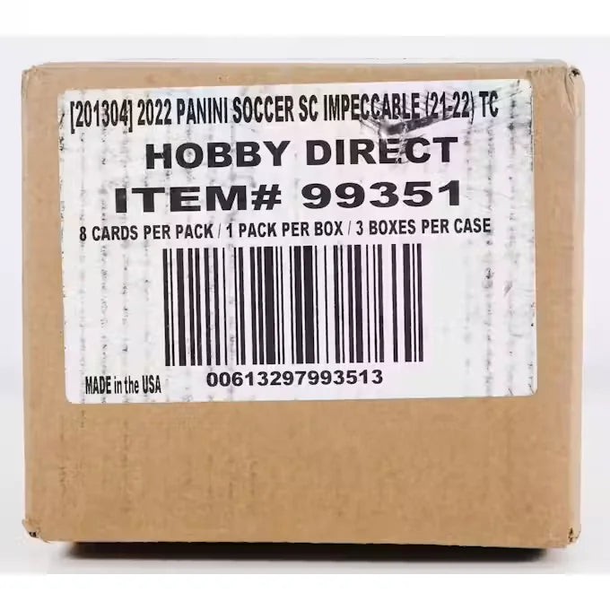 2021-22 Panini Impeccable Premier League Soccer 3-Box Hobby Case (Ships Sealed Only)