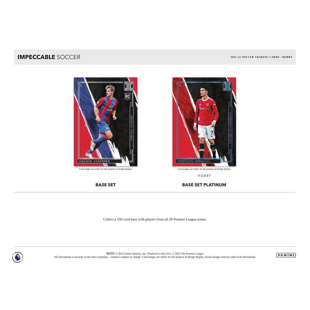 2021-22 Panini Impeccable Premier League Soccer 3-Box Hobby Case (Ships Sealed Only)