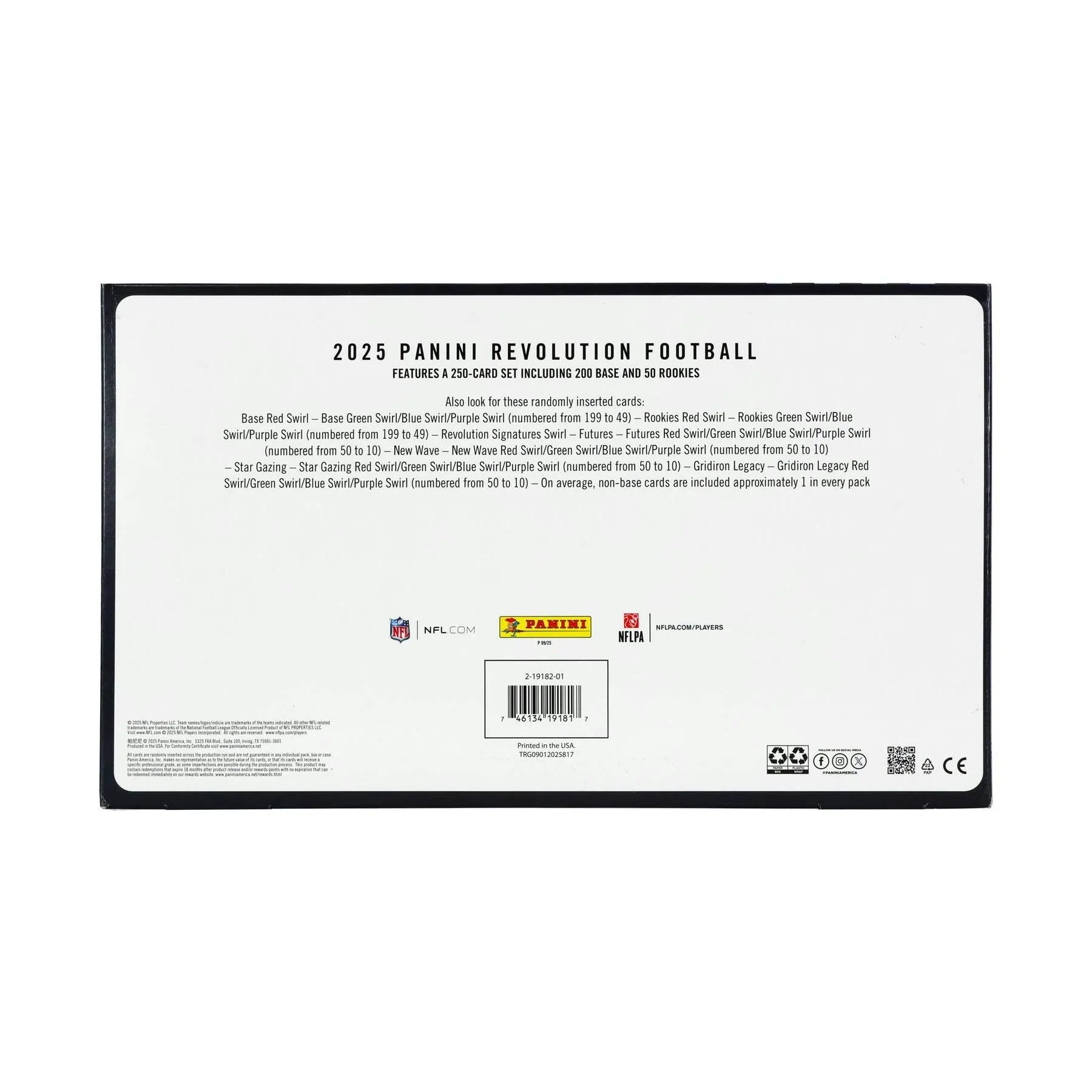 2025 Panini Revolution Football Bundle Box (Ships Sealed Only)