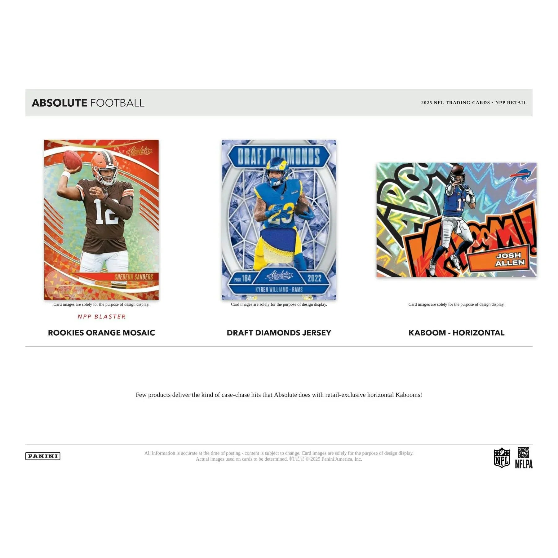2025 Panini Absolute Football Blaster Box Green Parallels Purple Box (Ships Sealed Only)