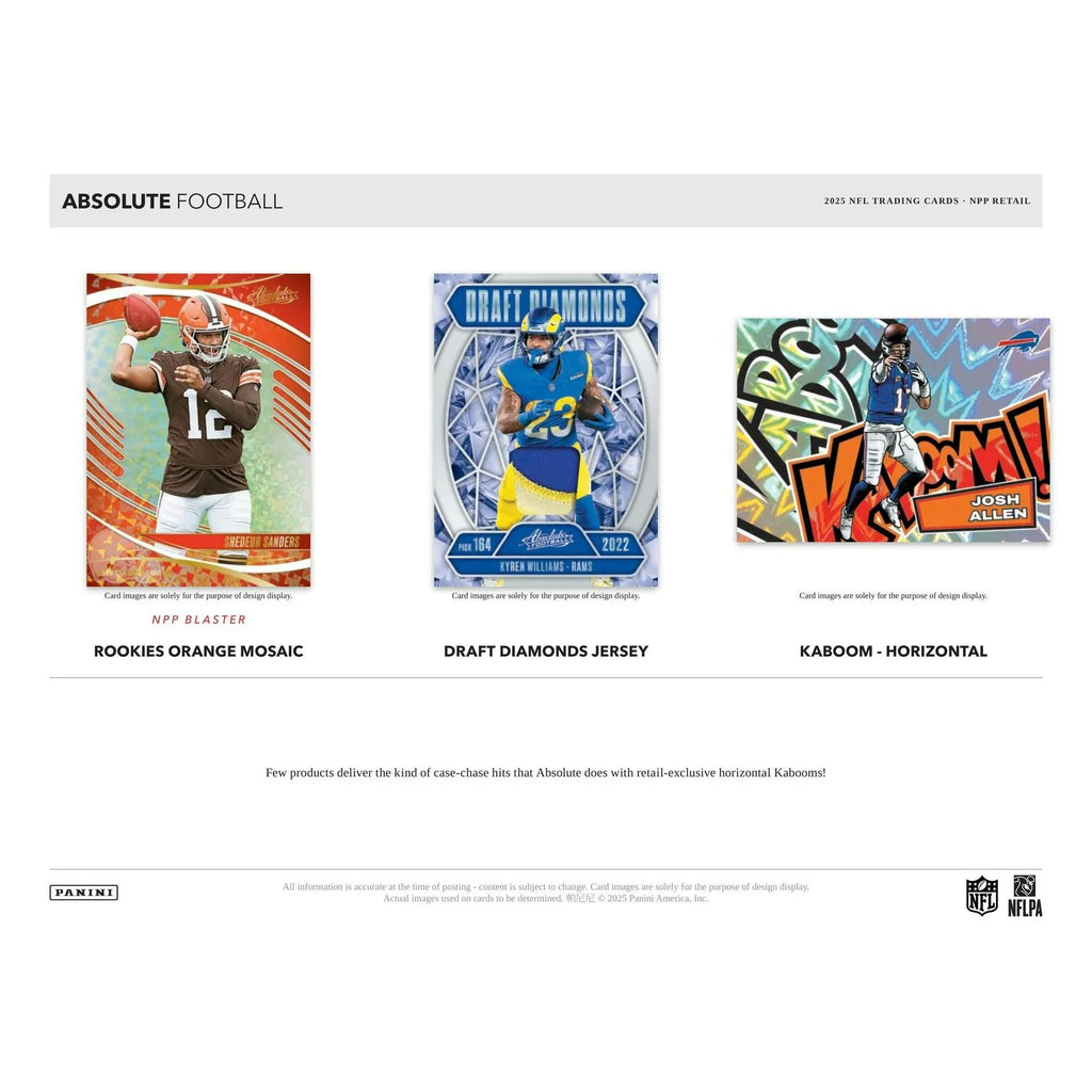 2025 Panini Absolute Football Mega Box Black Parallels (Ships Sealed Only)