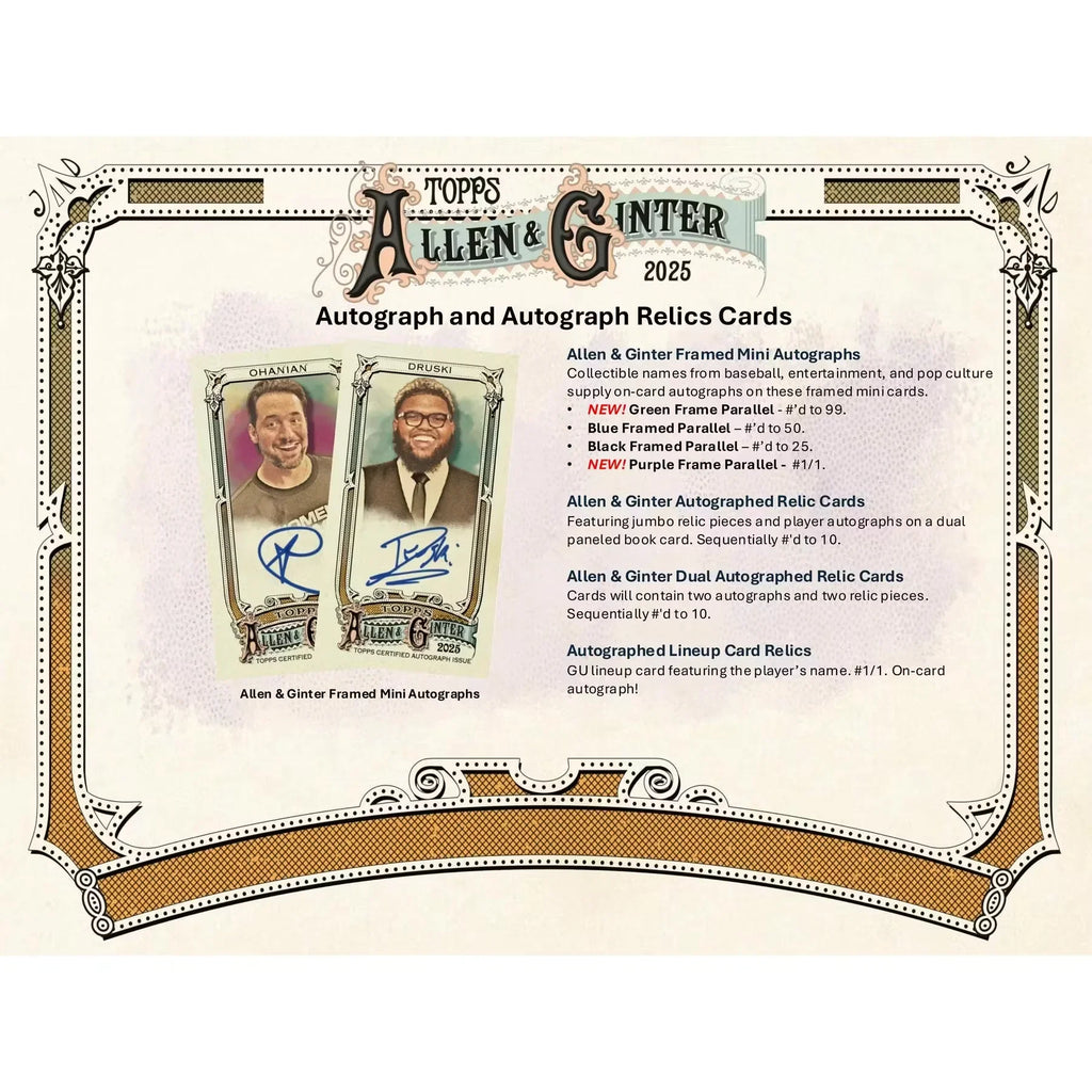 2025 Topps Allen & Ginter Baseball Blaster 40-Box Case (Ships Sealed Only) - D