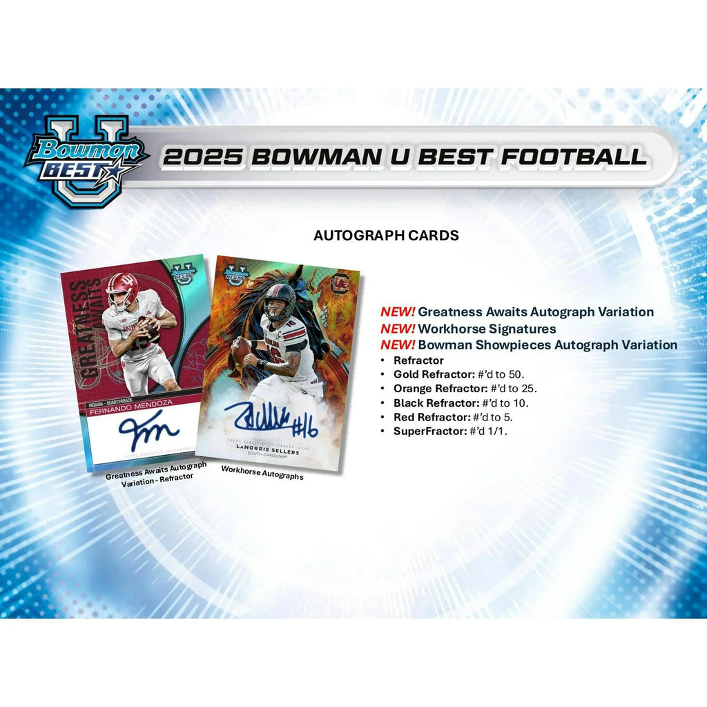 2025 Bowman University Best Football Hobby 12 Box Case (Ships Sealed Only)
