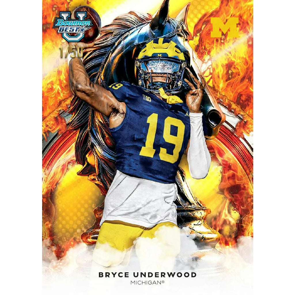 2025 Bowman University Best Football Hobby 12 Box Case (Ships Sealed Only)