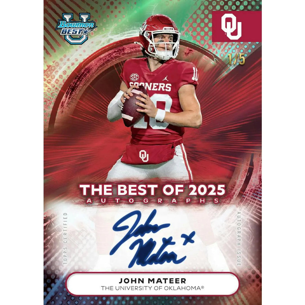 2025 Bowman University Best Football Hobby 12 Box Case (Ships Sealed Only)