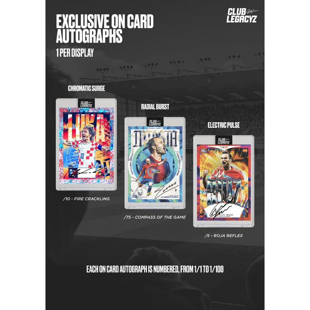 2025 Club Legacyz Icons Soccer Second Edition Hobby Box (Ships Sealed Only)