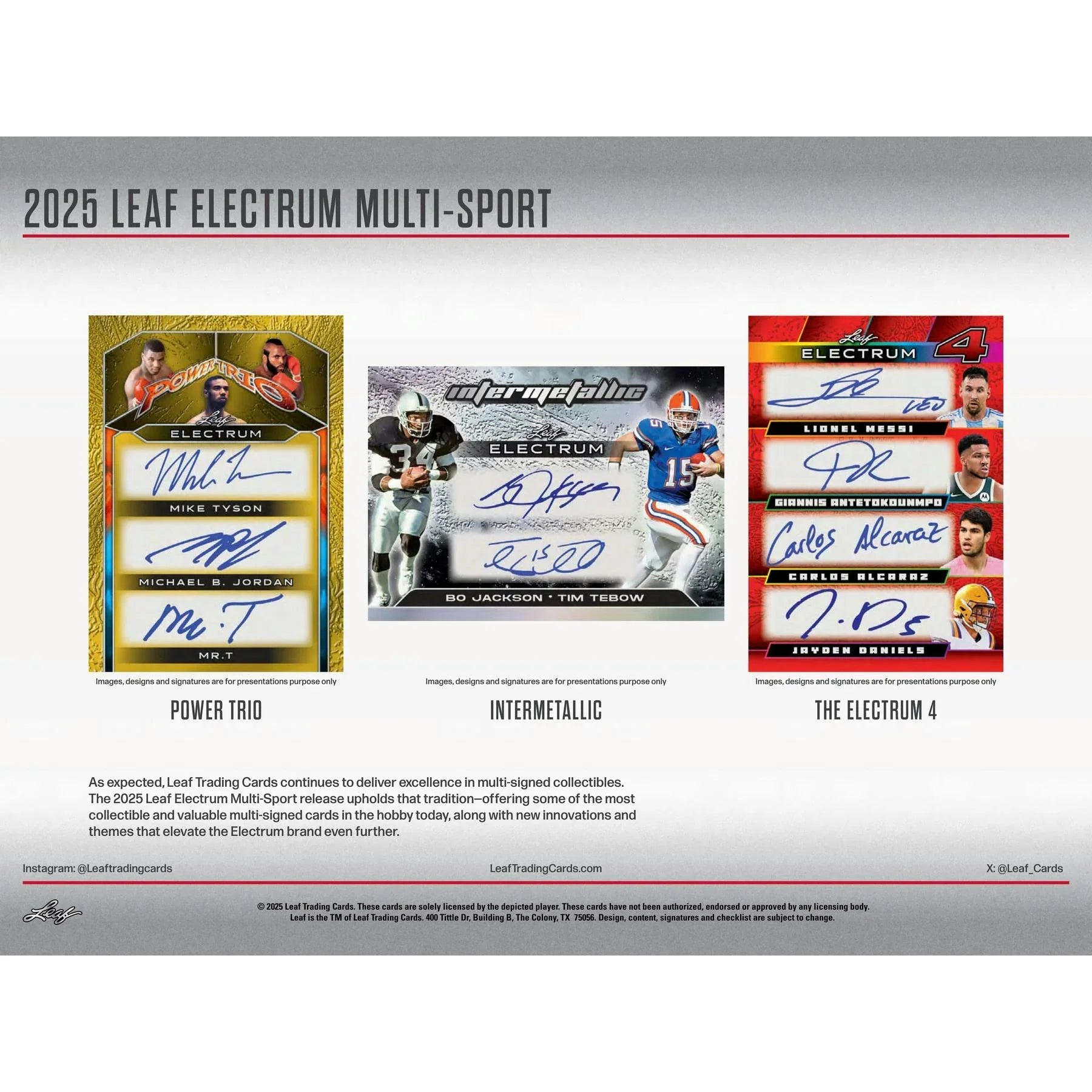 2025 Leaf Electrum Multisport Hobby Box (Ships Sealed Only)