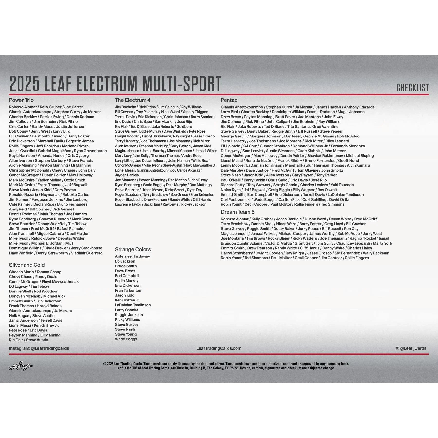 2025 Leaf Electrum Multisport Super Mega Box (Ships Sealed Only)