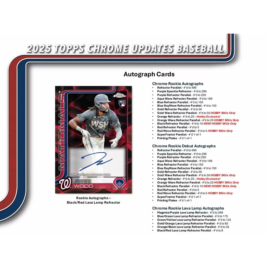 2025 Topps Chrome Update Series Baseball Hobby Box (Ships Sealed Only) - D