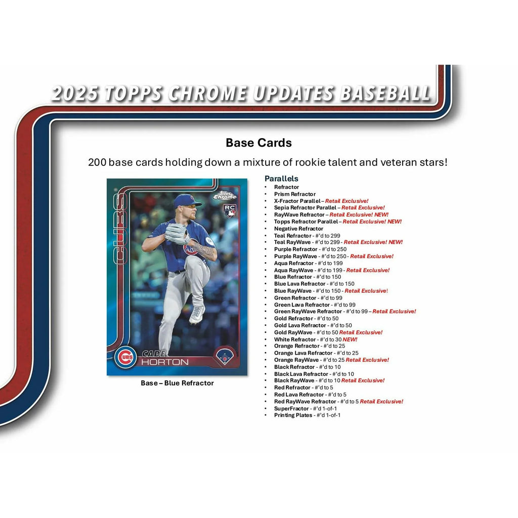2025 Topps Chrome Update Series Baseball Mega 20 Box Case (Ships Sealed Only) - D2
