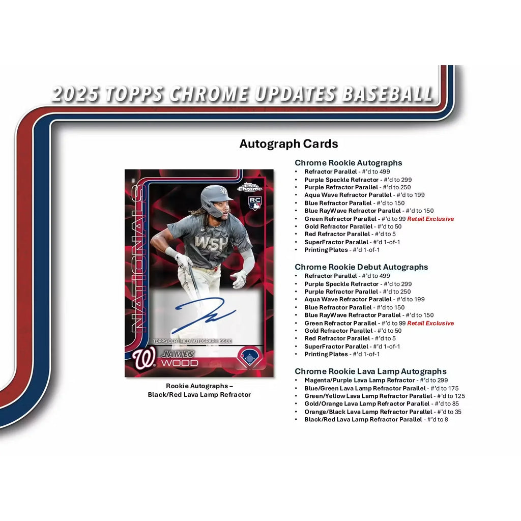 2025 Topps Chrome Update Series Baseball Blaster Box (Ships Sealed Only) - D