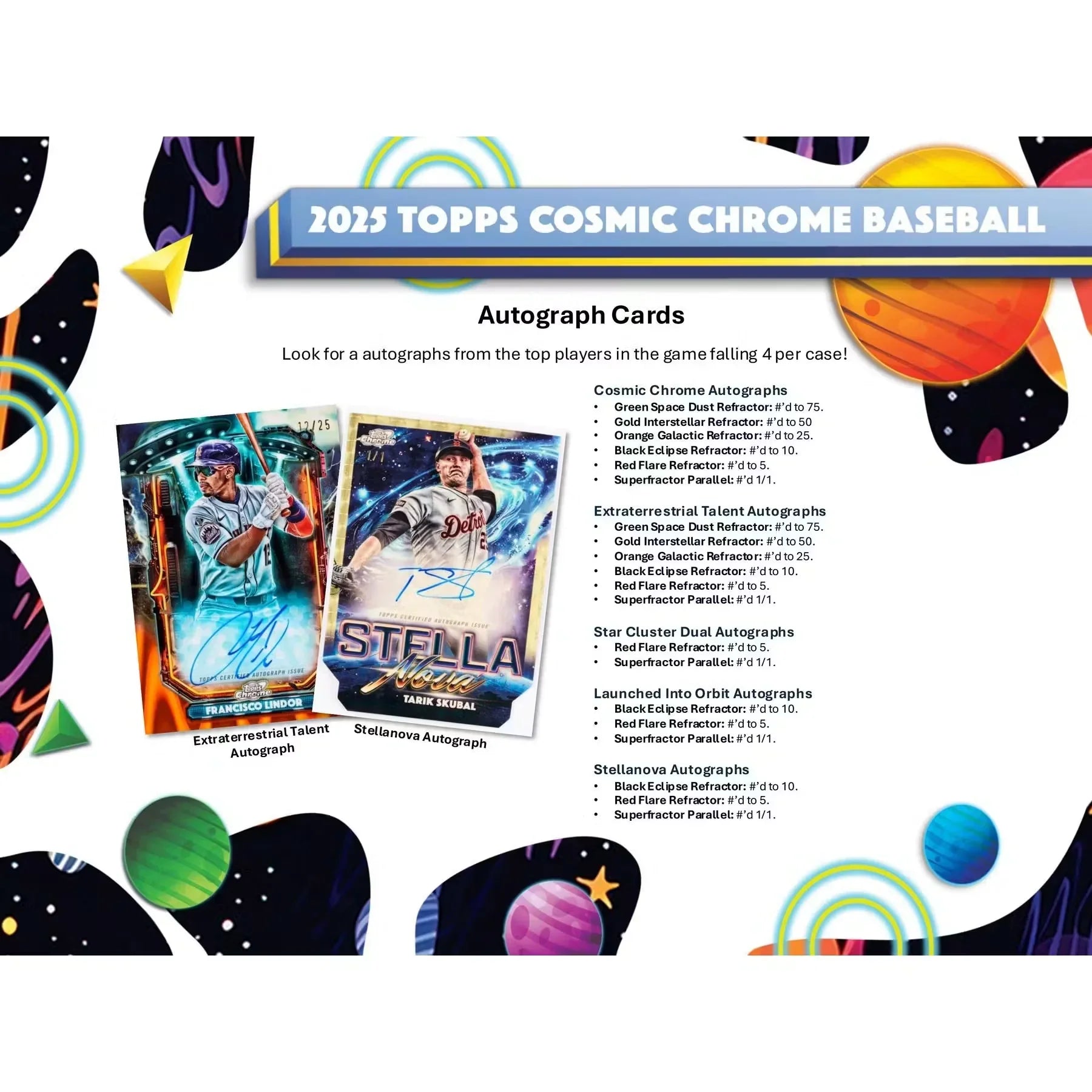 2025 Topps Cosmic Chrome Baseball Hobby Box (Ships Sealed Only) - D