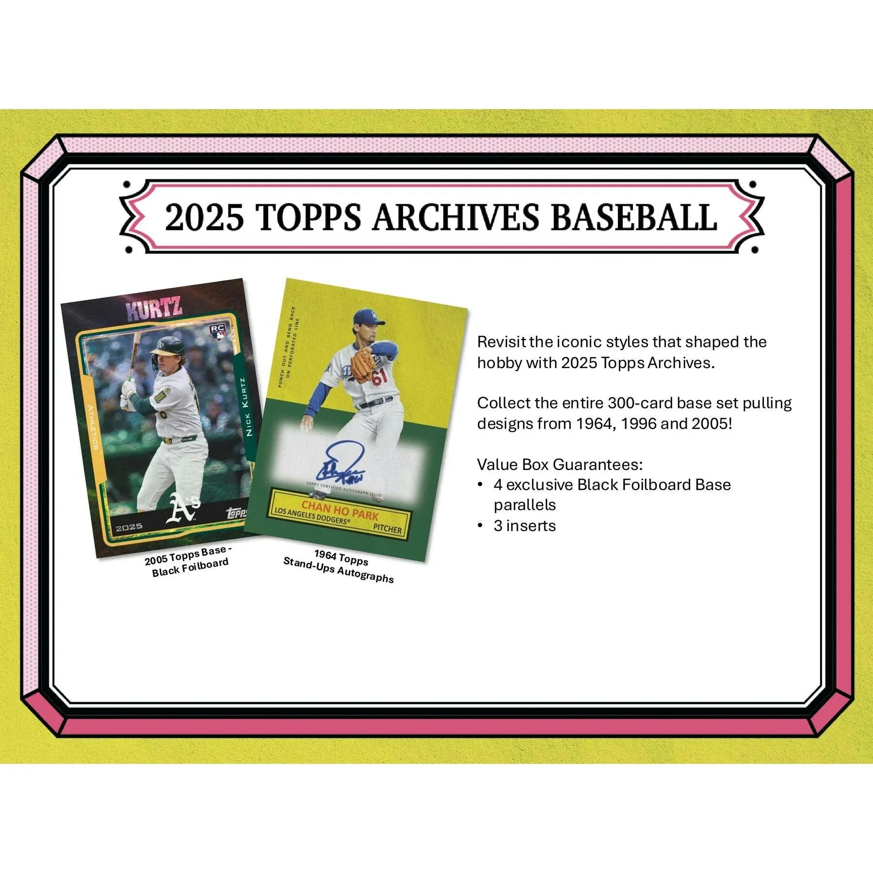 2025 Topps Archives Baseball Blaster 40 Box Case (Ships Sealed Only)