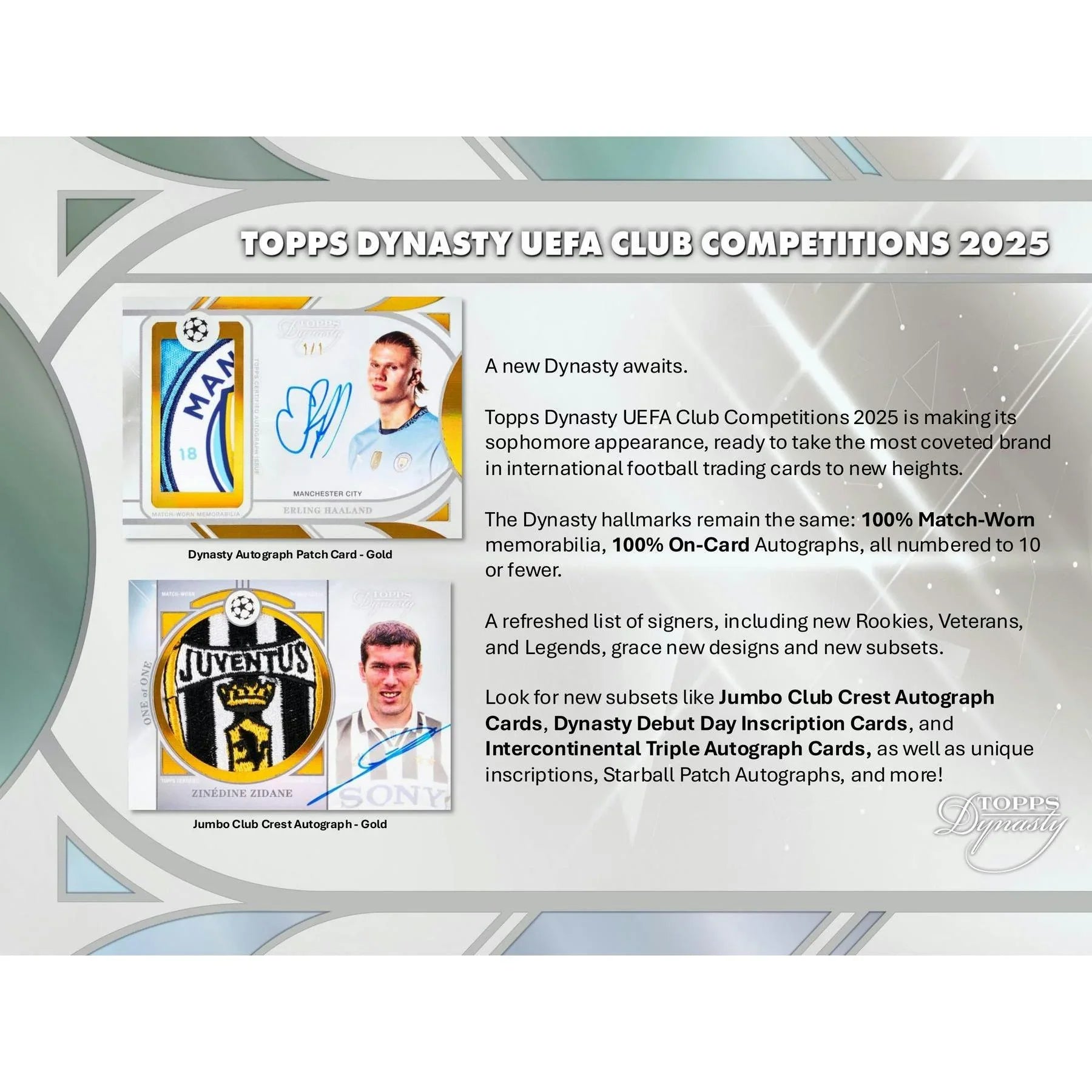 2025 Topps Dynasty UEFA Club Competitions Soccer Hobby 5 Box Case (Ships Sealed Only)