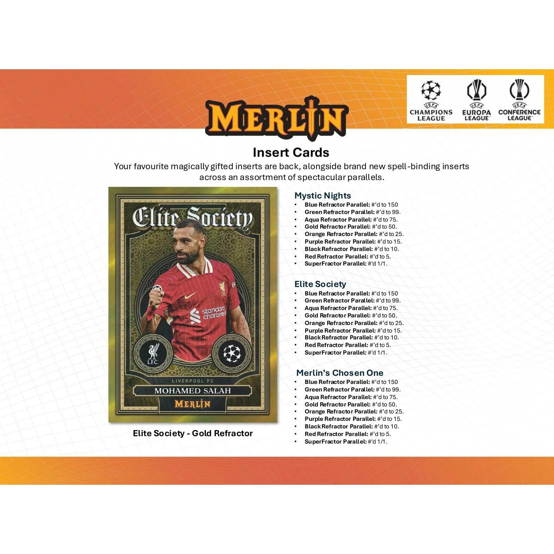 2024 25 Topps Chrome Merlin UEFA Club Competitions Hobby Box (Ships Sealed Only)