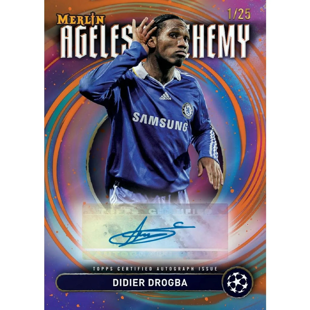 2024 25 Topps Chrome Merlin UEFA Club Competitions Hobby Box (Ships Sealed Only)