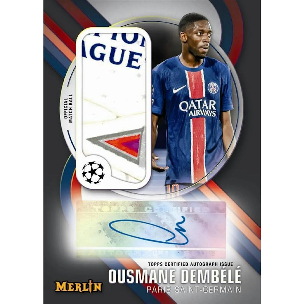 2024 25 Topps Chrome Merlin UEFA Club Competitions Hobby Box (Ships Sealed Only)
