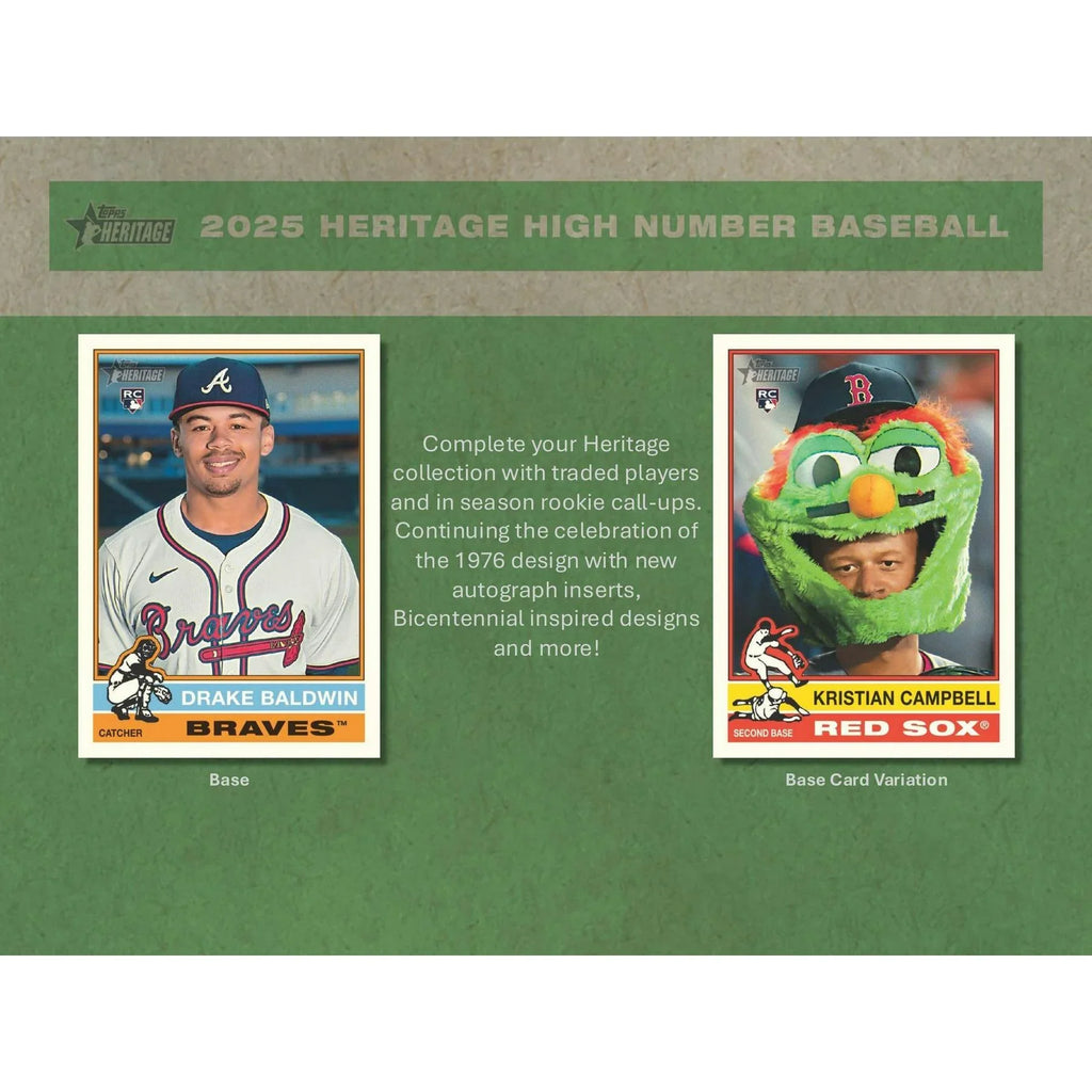 2025 Topps Heritage High Number Baseball Hobby 12 Box Case (Ships Sealed Only)