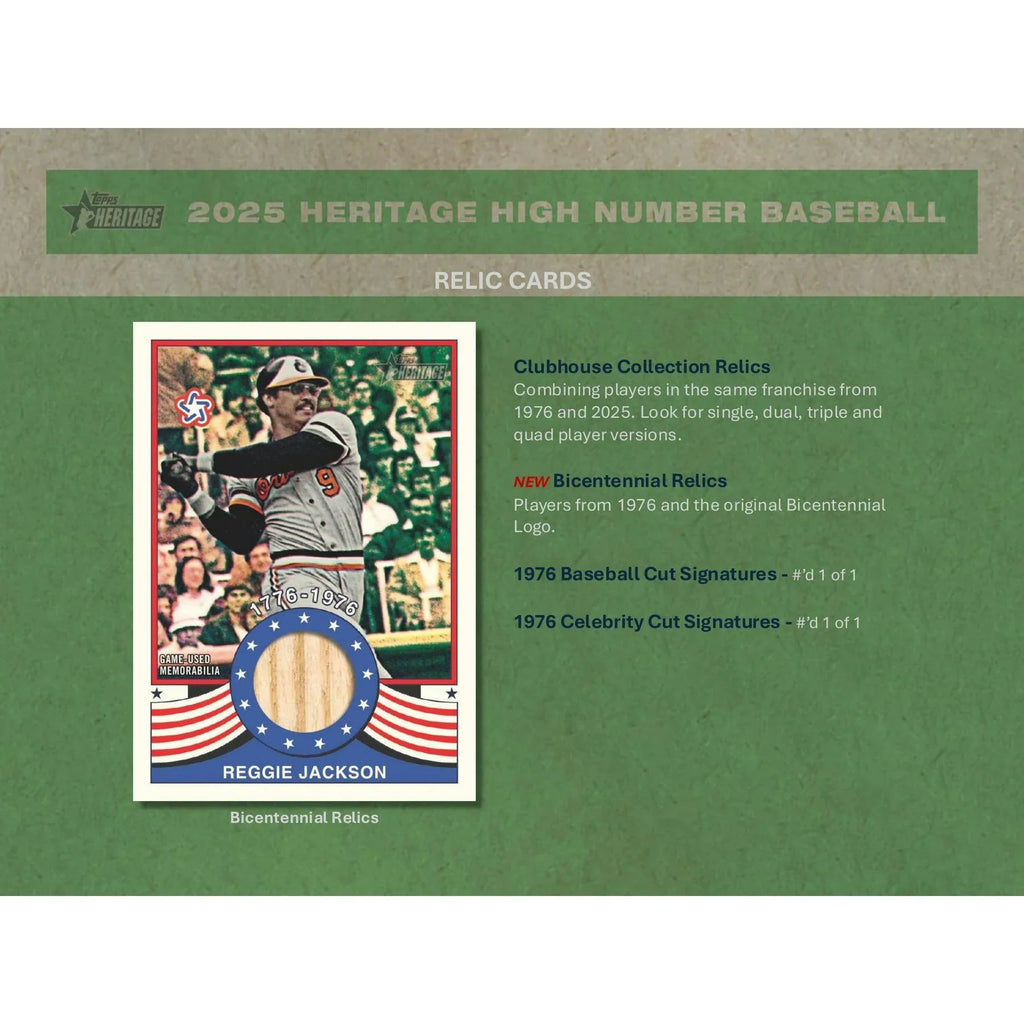 2025 Topps Heritage High Number Baseball Hobby 12 Box Case (Ships Sealed Only)