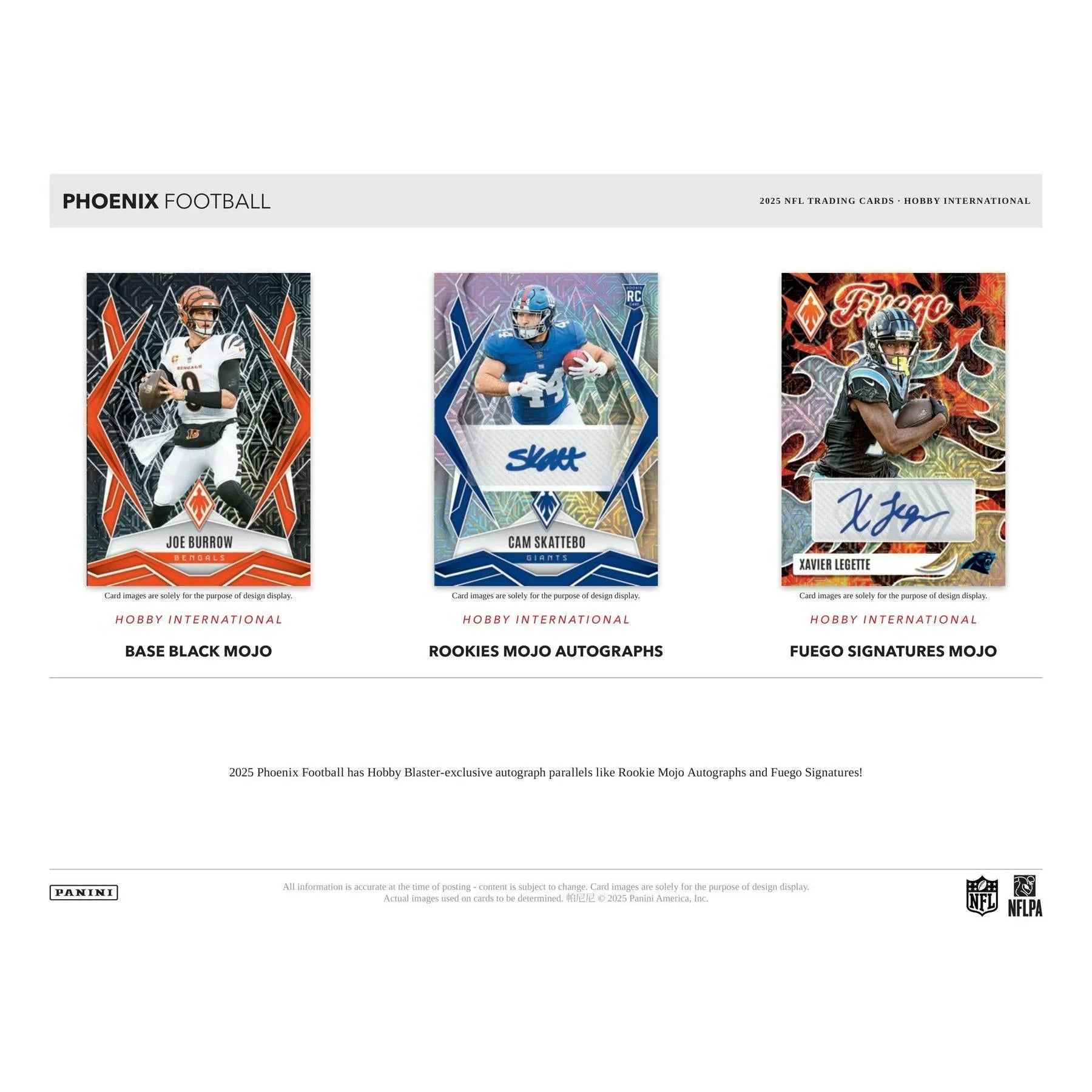 2025 Panini Phoenix Football Hobby International Mega Box (Ships Sealed Only)
