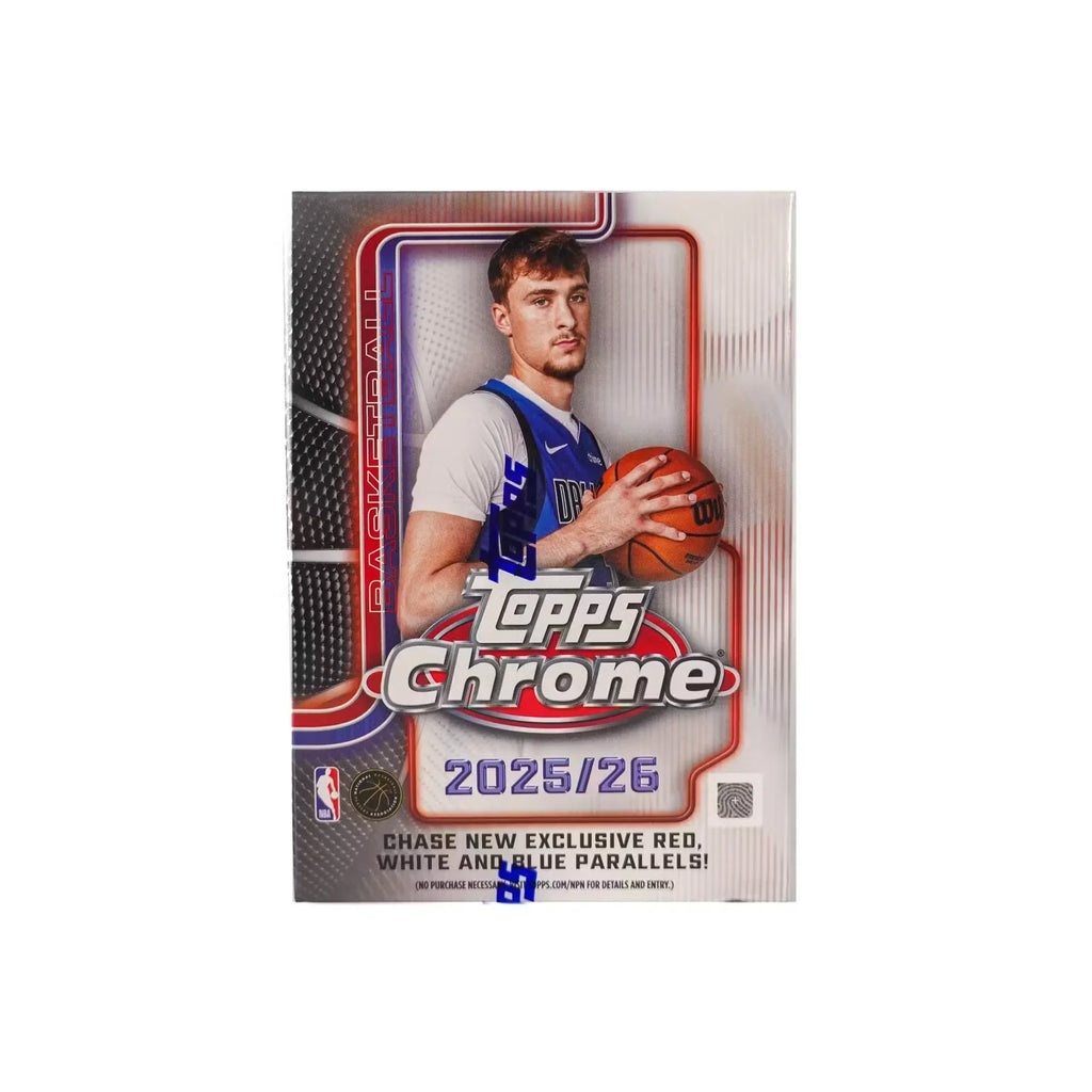 2025 26 Topps Chrome Basketball Blaster Box (Ships Sealed Only)