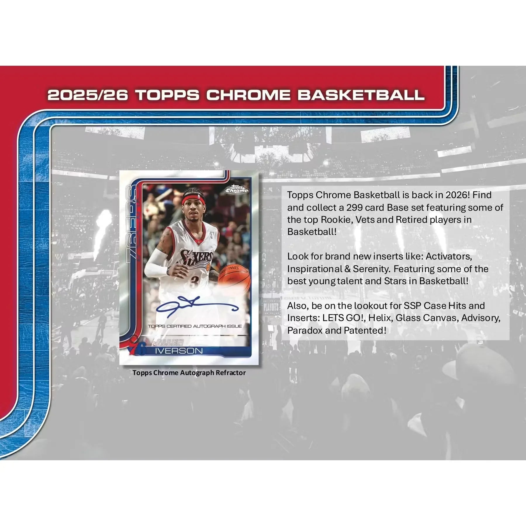 2025 26 Topps Chrome Basketball Blaster Box (Ships Sealed Only)