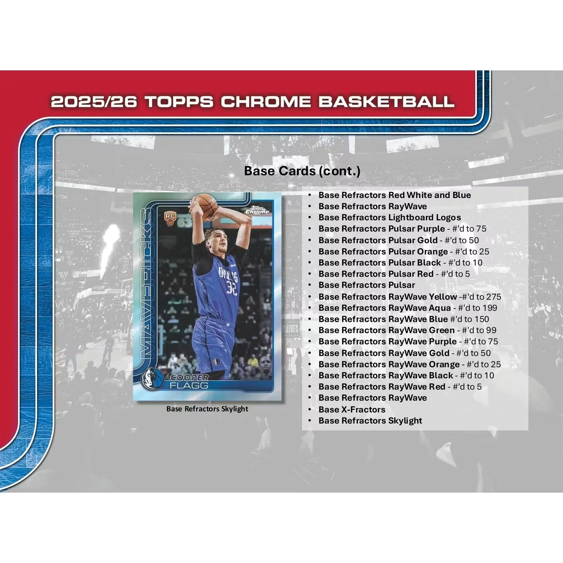 2025 26 Topps Chrome Basketball Blaster Box (Ships Sealed Only)