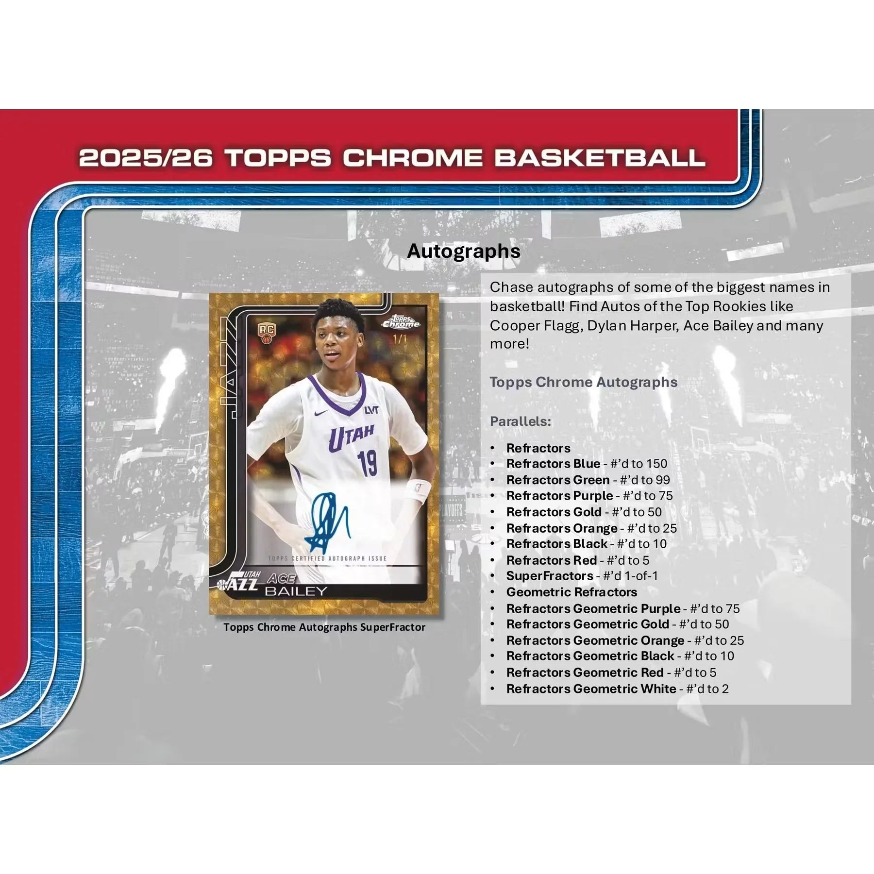 2025 26 Topps Chrome Basketball Blaster Box (Ships Sealed Only)