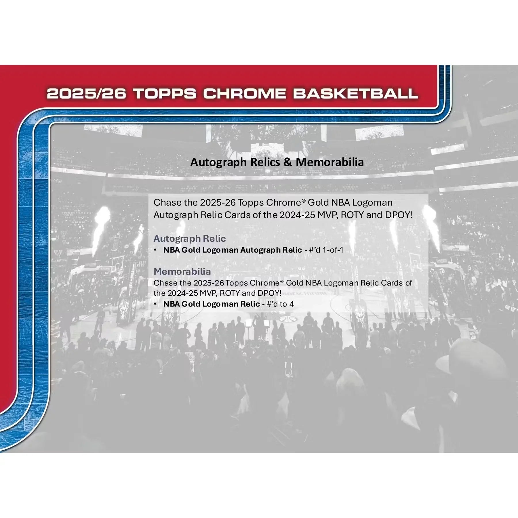 2025 26 Topps Chrome Basketball Blaster Box (Ships Sealed Only)