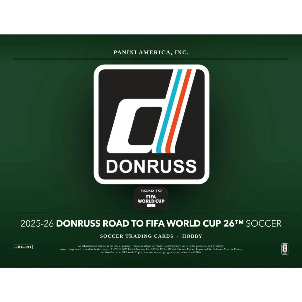 2025 26 Panini Donruss Road to FIFA World Cup Soccer Hobby Box (Ships Sealed Only)