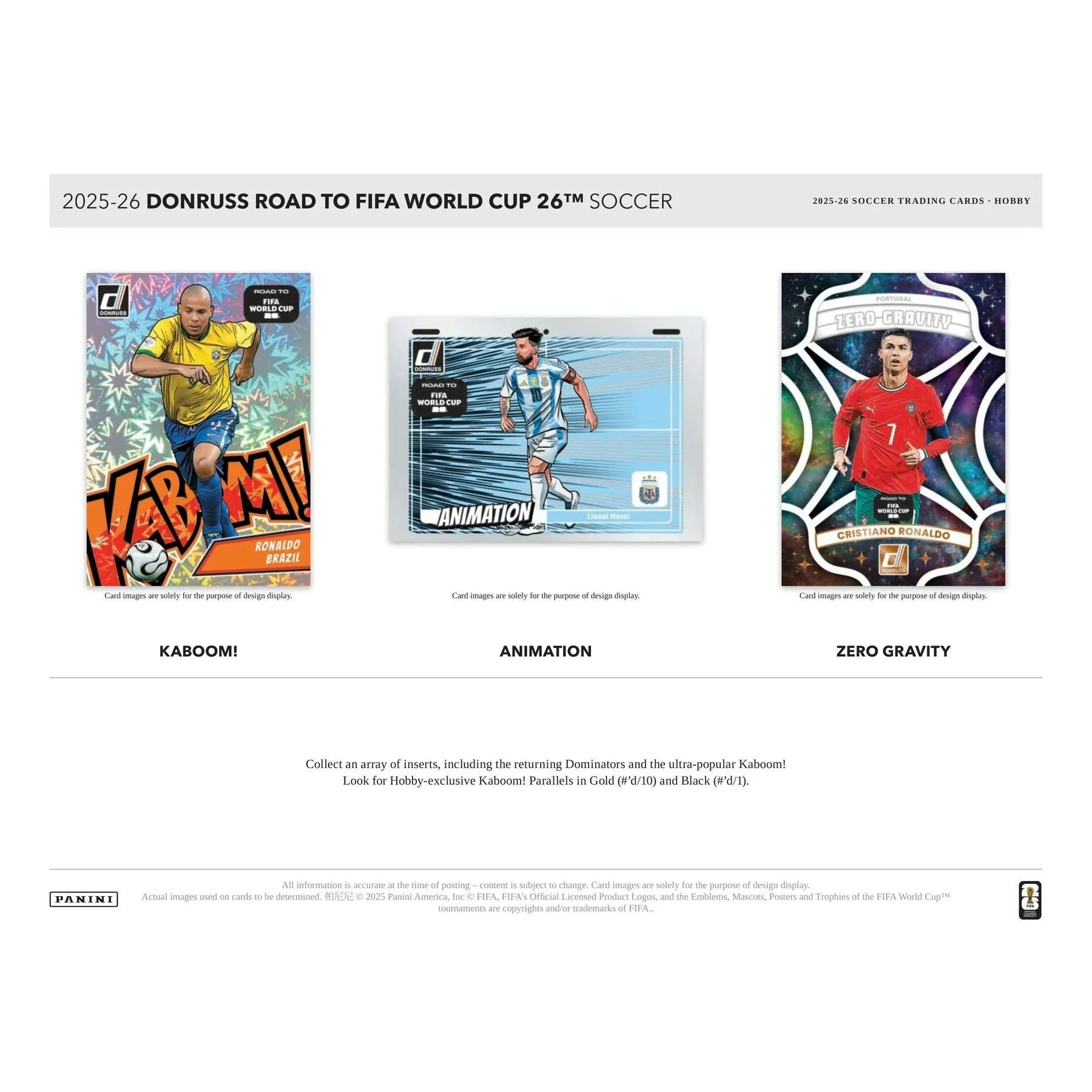 2025 26 Panini Donruss Road to FIFA World Cup Soccer Hobby Box (Ships Sealed Only)