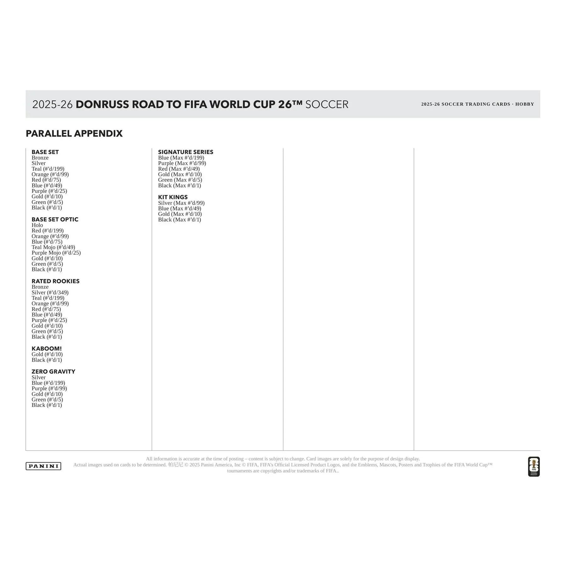 2025 26 Panini Donruss Road to FIFA World Cup Soccer Hobby 12 Box Case (Ships Sealed Only)