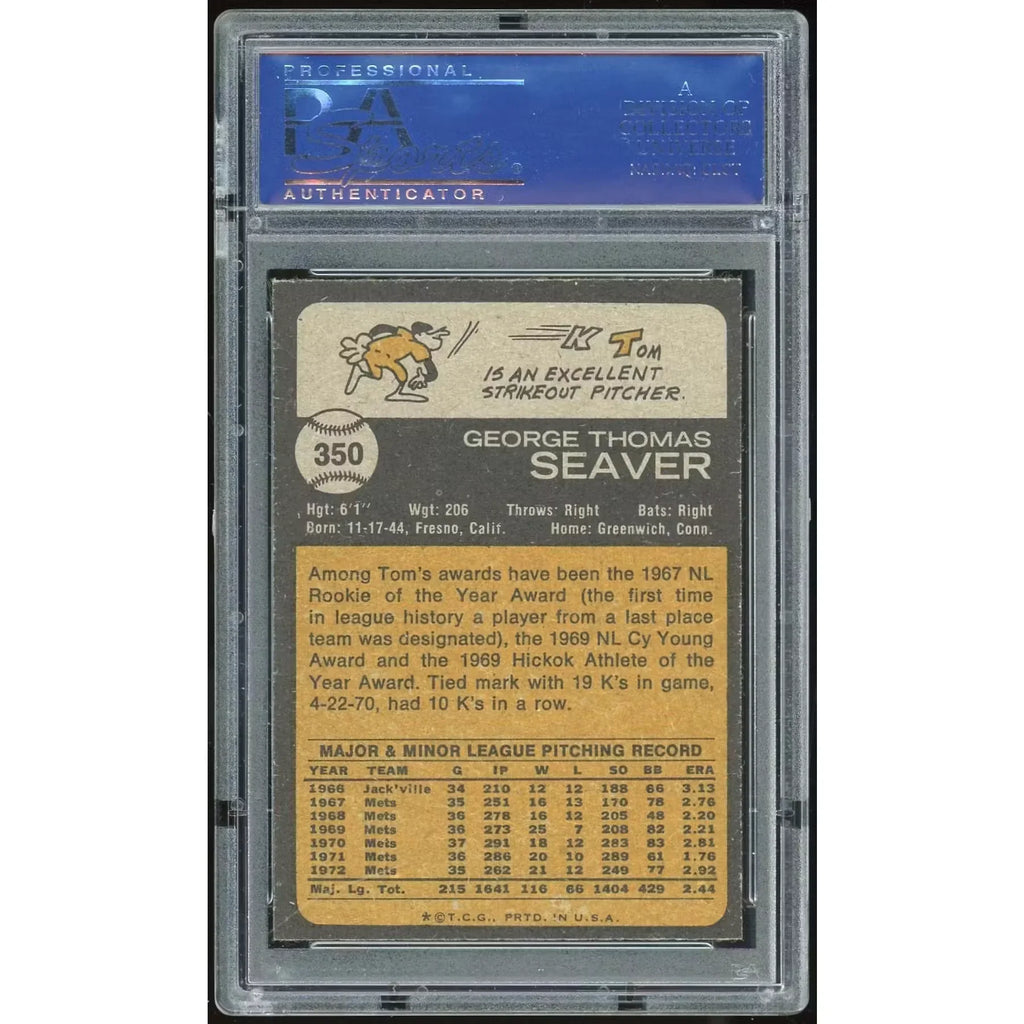 Tom Seaver 1973 Topps #350 Card | PSA 8
