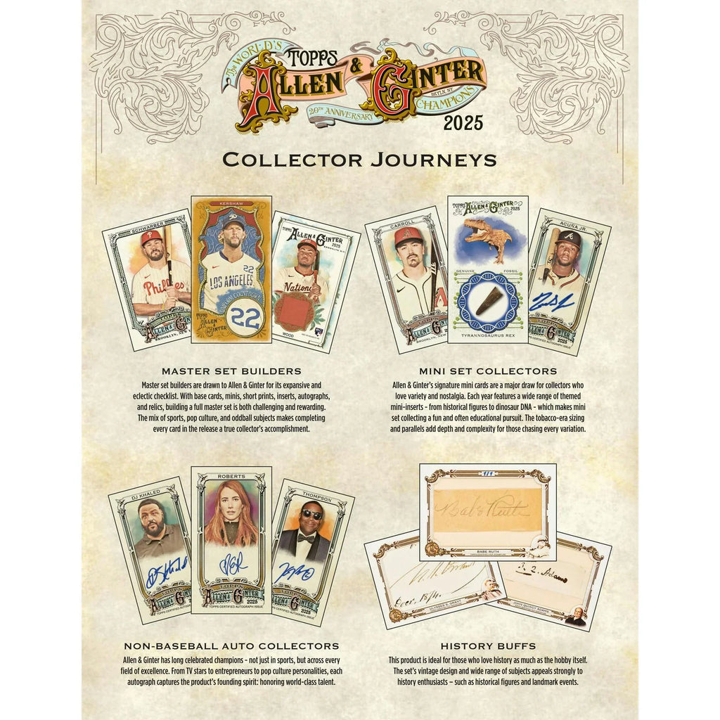 2025 Topps Allen Ginter Baseball Jumbo Value Pack Case 108 Ct (Ships Sealed Only)