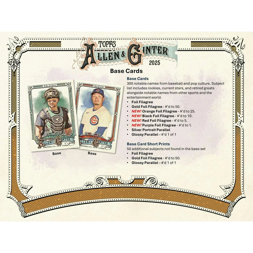 2025 Topps Allen Ginter Baseball Jumbo Value Pack Case 108 Ct (Ships Sealed Only)