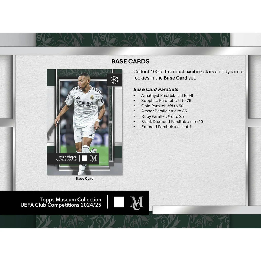 2024 25 Topps UEFA Club Competitions Museum Collection Hobby Box (Ships Sealed Only) - D