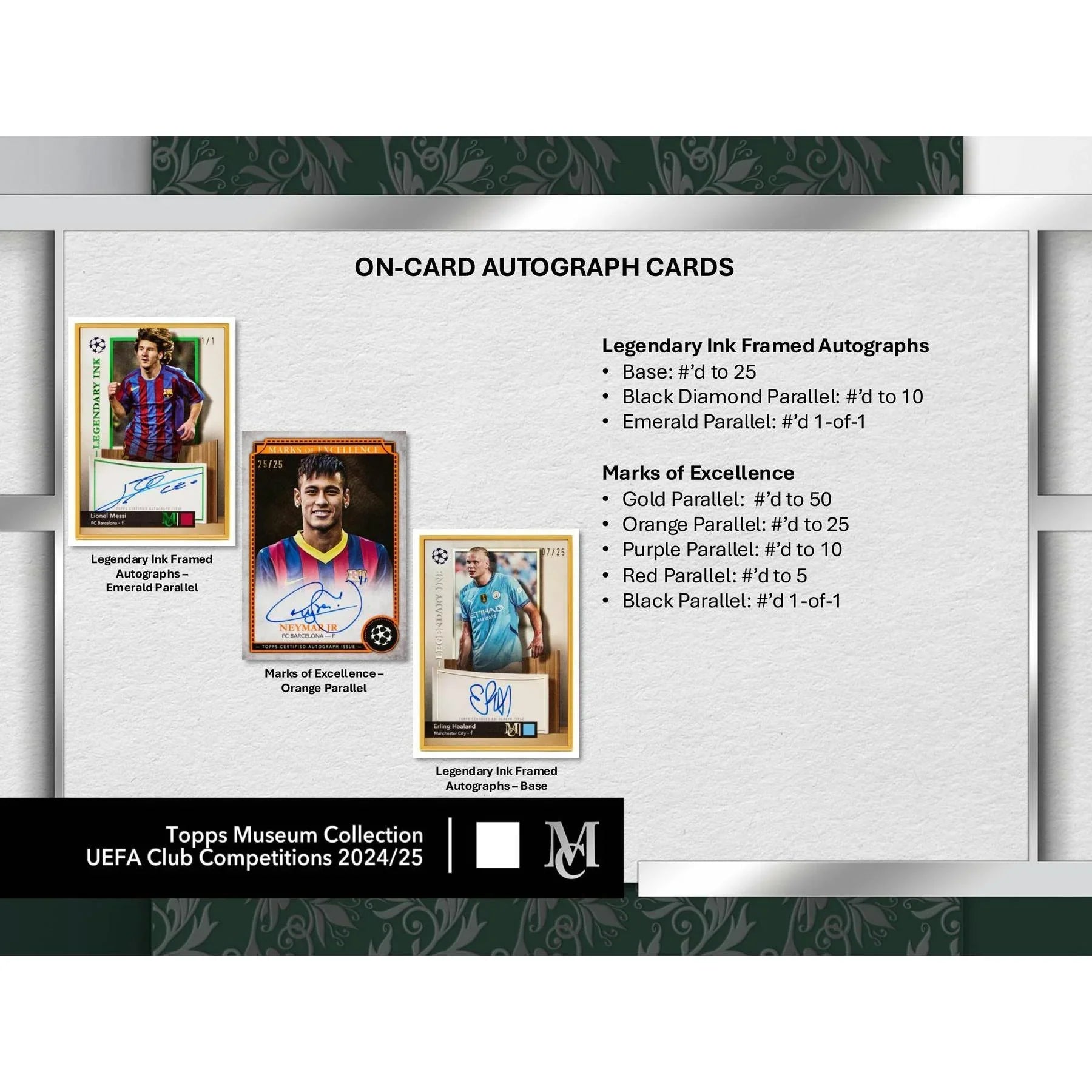 2024 25 Topps UEFA Club Competitions Museum Collection Hobby Box (Ships Sealed Only) - D