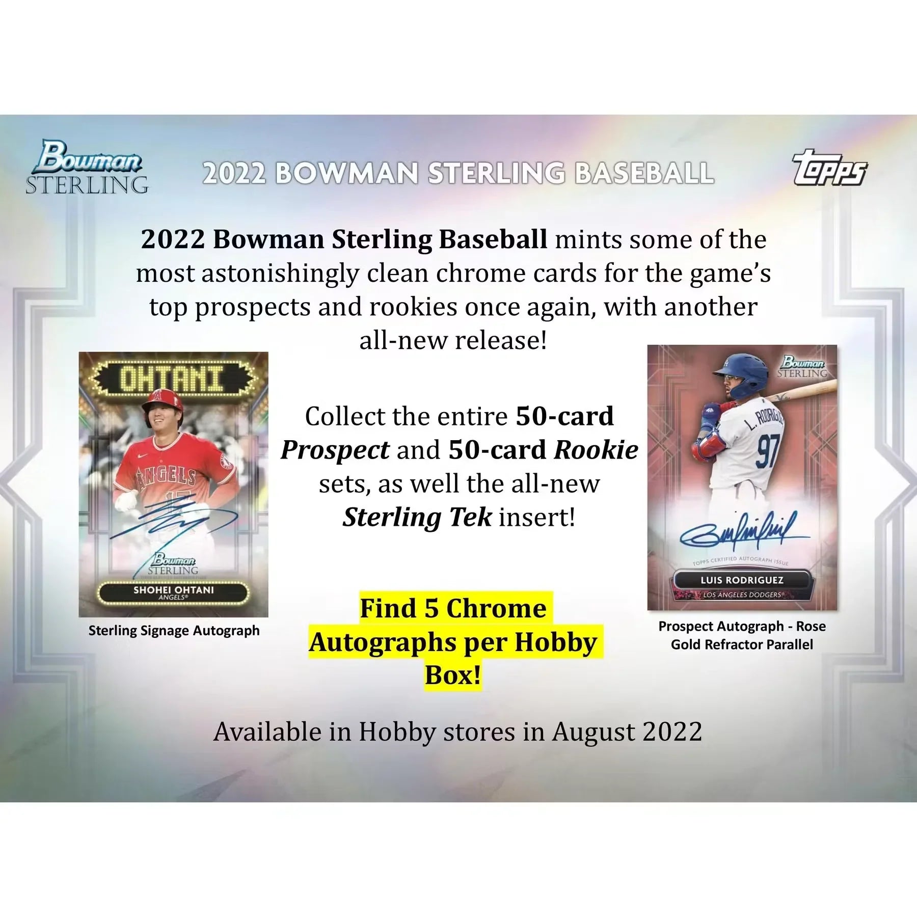 2022 Bowman Sterling Baseball Hobby Box (Ships Sealed Only)