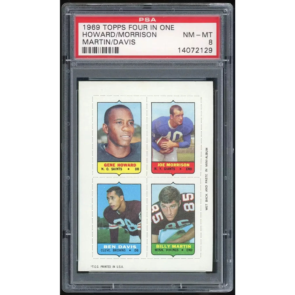 1969 Topps Four in One Howard/Morrison/Martin/Davis | PSA 8