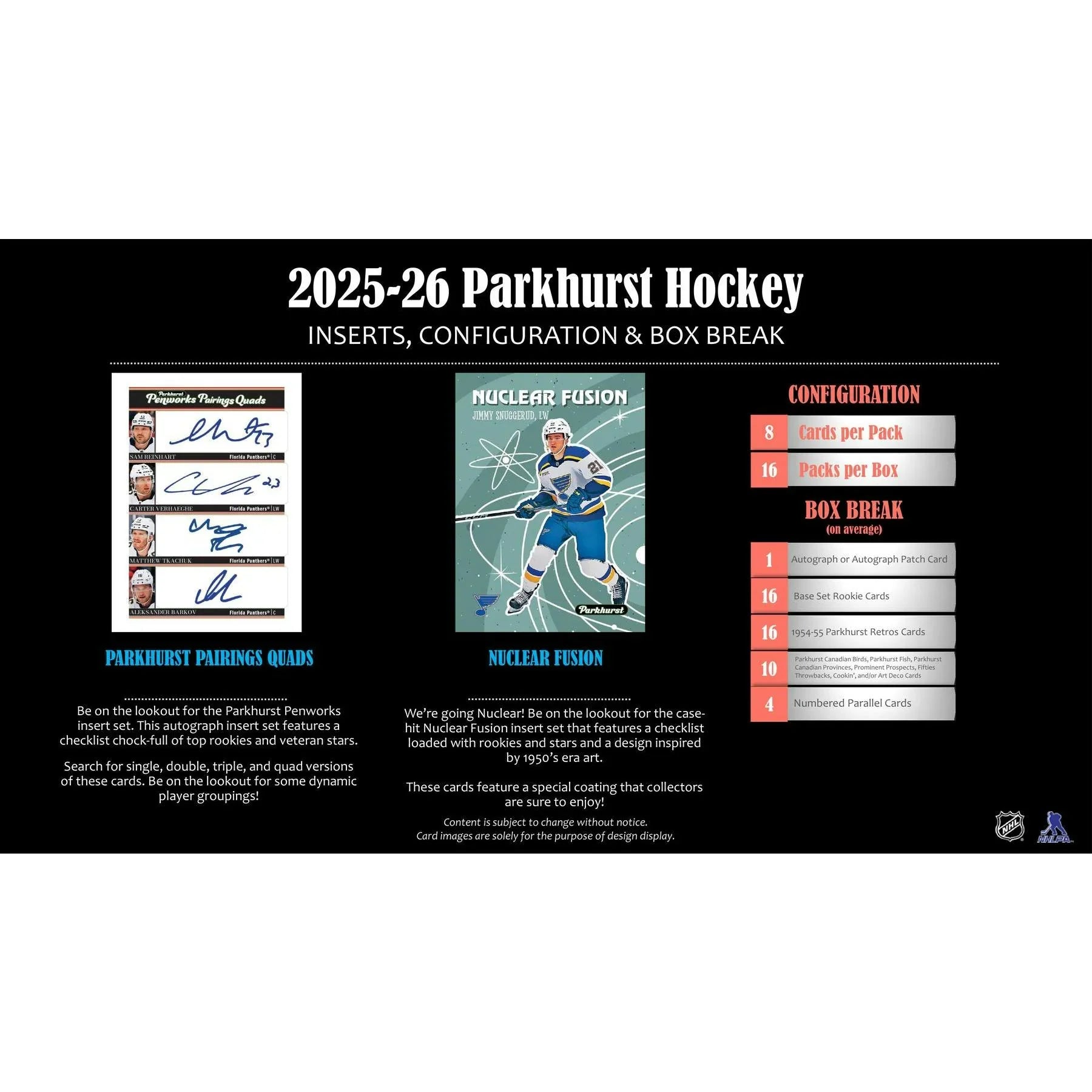 2025 26 Upper Deck Parkhurst Hockey Hobby Box Presell Releases Jul 1st 2026 (Ships Sealed Only)