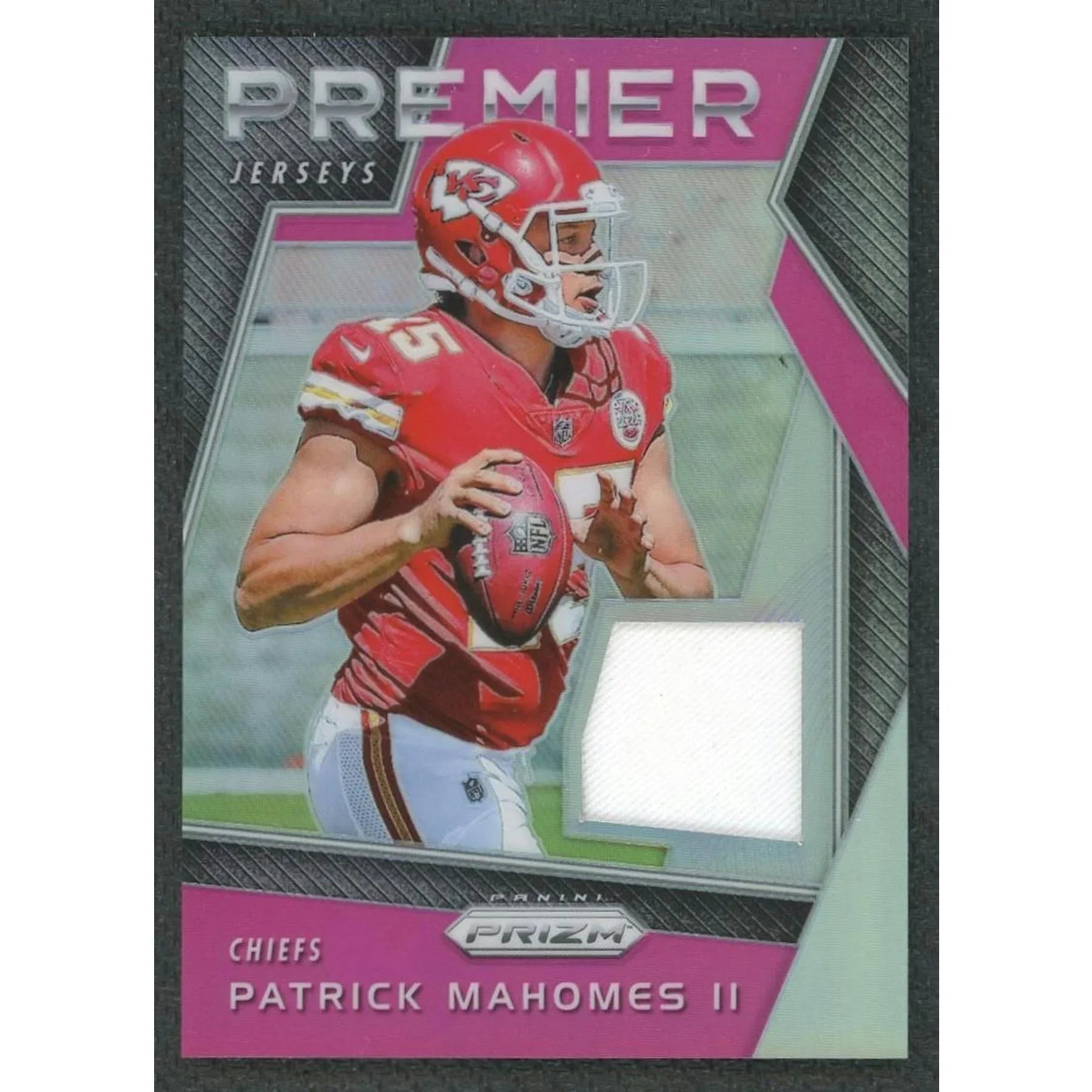 Patrick Mahomes 2017 Panini Prizm Premier Jerseys Pink Rookie Patch #24