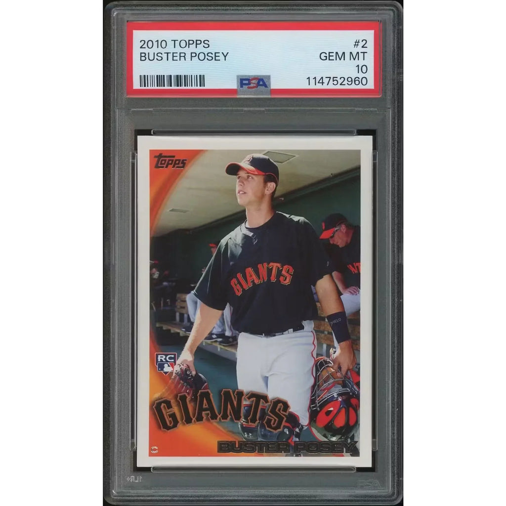Buster Posey 2010 Topps Baseball #2 Rookie Card | PSA 10 Gem Mint